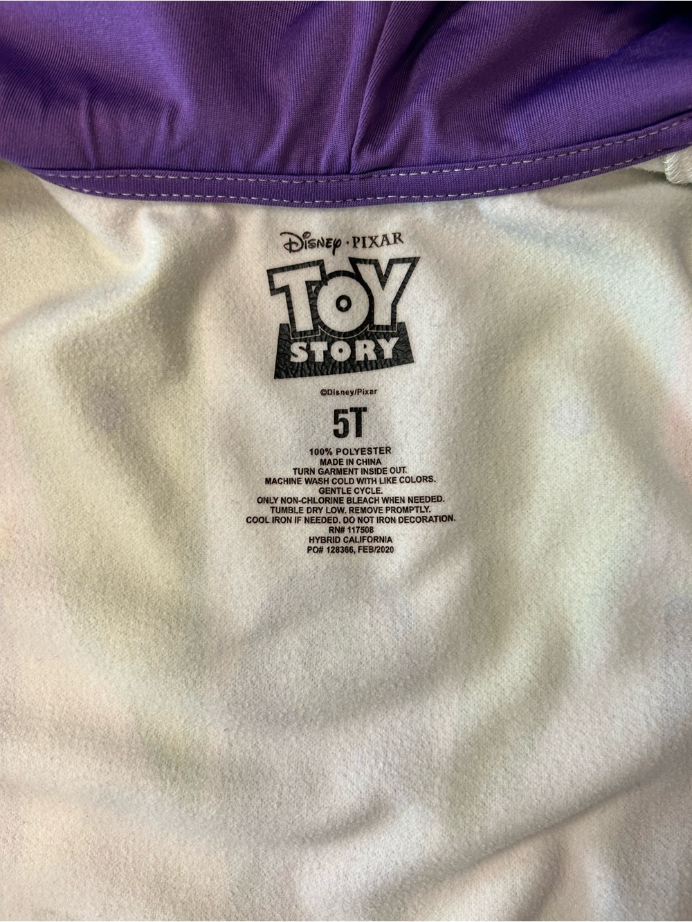 Disney Pixar Toy Story Buzz Lightyear Costume Hoodie Jacket 5T - Picture 2 of 6